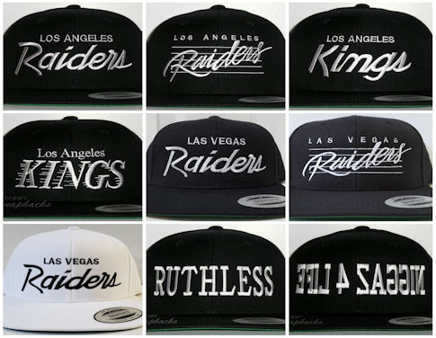 Script Snapbacks - Los Angeles Raiders Script Hat - LA Kings